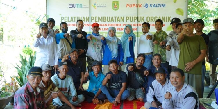 Wujudkan Pertanian Berkelanjutan, Pupuk Kaltim Bekali Petani Binaan Pemanfaatan Kompos
