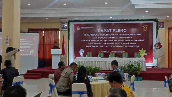 KPU Bontang Gelar Rapat Pleno Rekapitulasi dan Penetapan Hasil Pilkada 2024