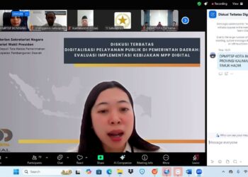 DPM-PTSP Bontang Ikuti Diskusi Nasional Evaluasi Kebijakan MPP Digital