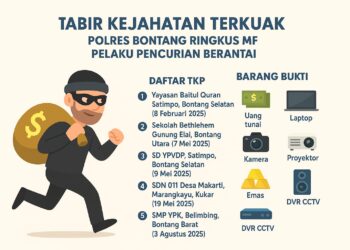 Bontang Geger! Residivis Pencurian Sekolah di 6 TKP Diringkus Polisi