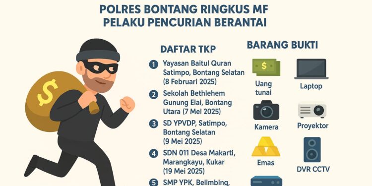 Bontang Geger! Residivis Pencurian Sekolah di 6 TKP Diringkus Polisi