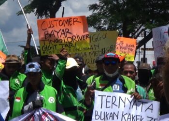 Driver Ojol dan Taksi Online Kaltim Gelar Aksi Demo Tuntut Penegakan Tarif ASK