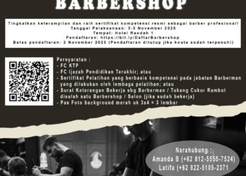 Tingkatkan Skill dan Raih Sertifikat Resmi, Dispopar Bontang Gelar Pelatihan Barber