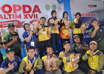 Raih 17 Medali, Perbakin Bontang Sabet Juara Umum Cabor Menembak POPDA PPU 2025