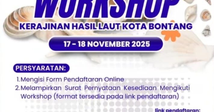 Dispopar Bontang Buka Pendaftaran Workshop Kerajinan Hasil Laut, Kuota Terbatas Hanya 25 Peserta!