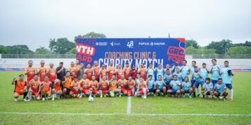 Semangat HUT Ke-48, Pupuk Kaltim Gelar Coaching Clining dan Charity Match Bersama Borneo FC
