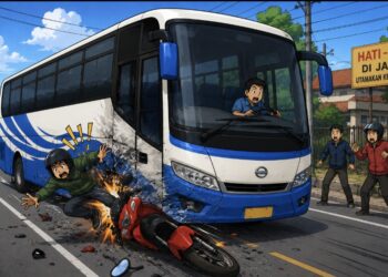 Dua Orang Terluka dalam Kecelakaan Bus Karyawan dan Sepeda Motor di Bontang, Satu Kritis Tanpa Identitas