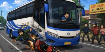 Dua Orang Terluka dalam Kecelakaan Bus Karyawan dan Sepeda Motor di Bontang, Satu Kritis Tanpa Identitas